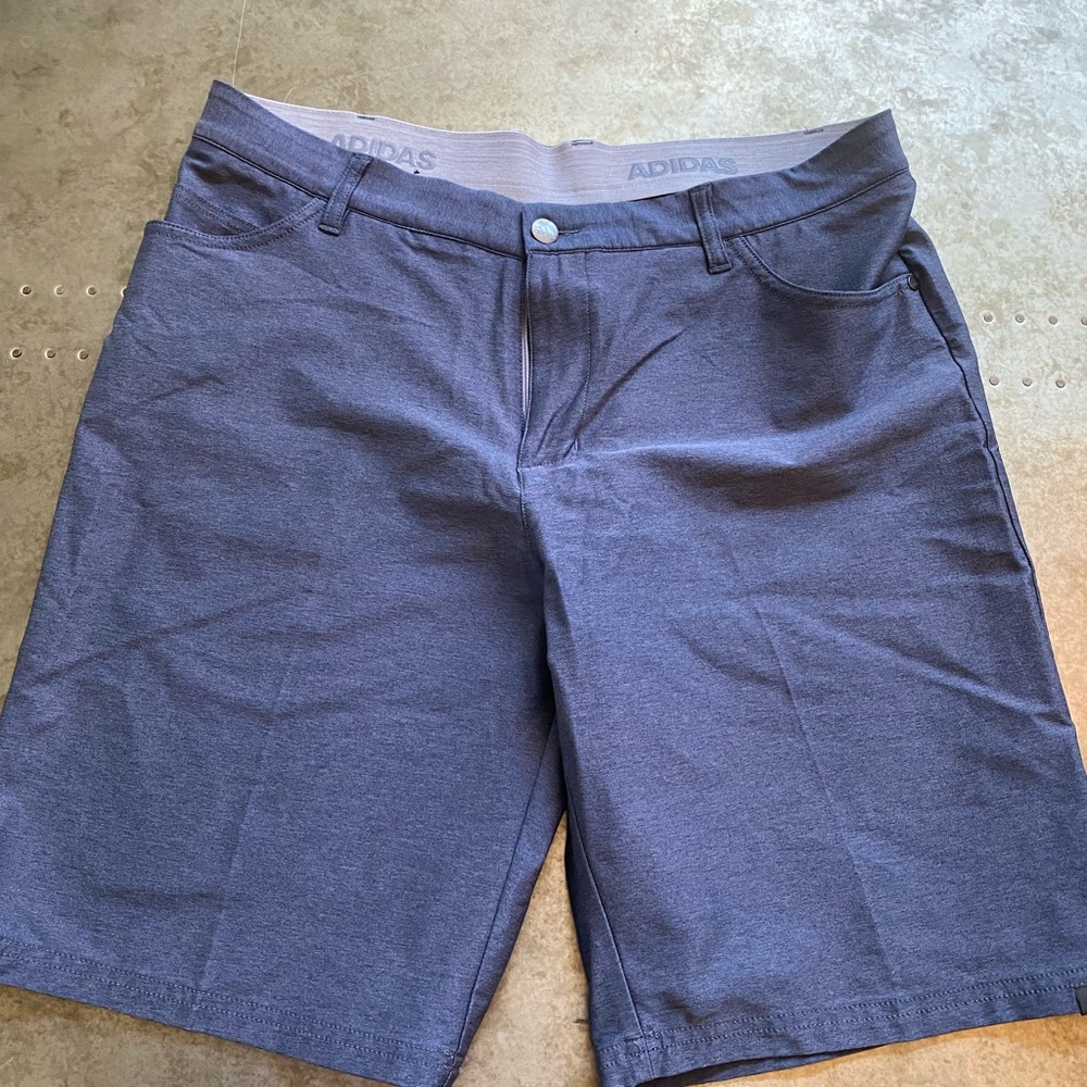 ADIDAS blue golf climate shorts 10” SZ 34
